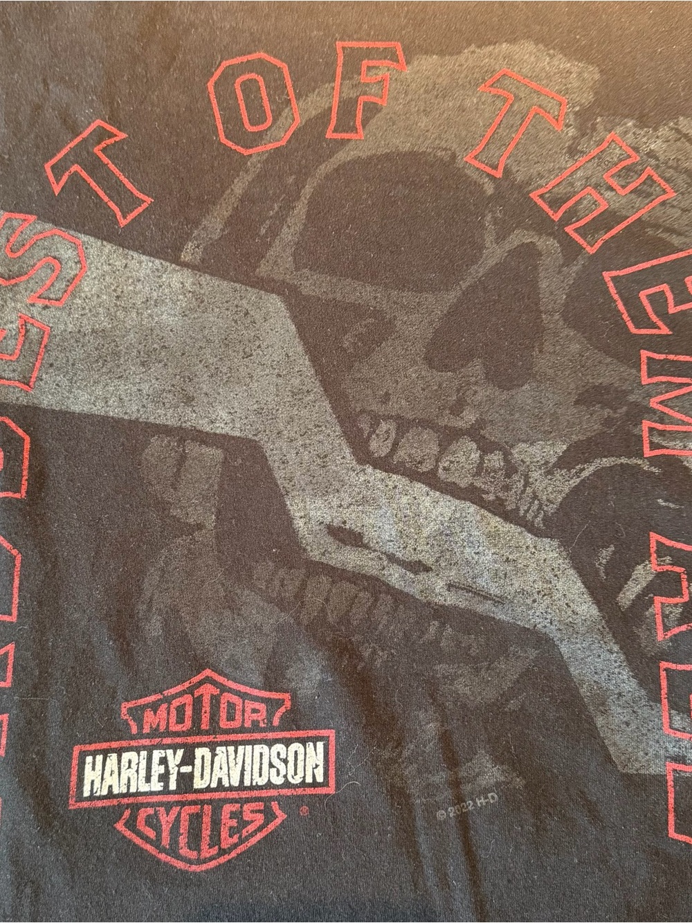 Harley-Davidson Black Tee with Killer Creek Roswell, GA Graphic